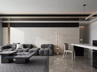 昌平-156㎡-极简风效果图