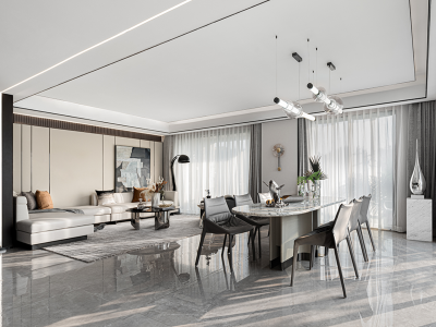 誉景名居-190㎡-现代风效果图