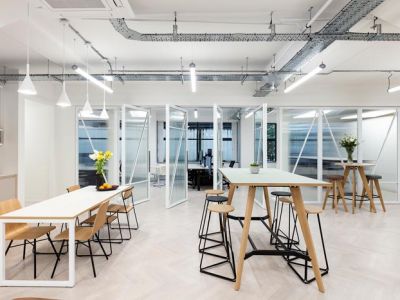 开放式办公室-800㎡-现代风效果图