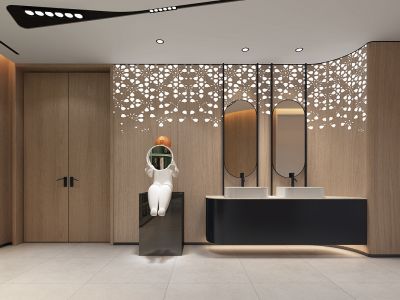 信息公司办公室-2000㎡-现代风效果图