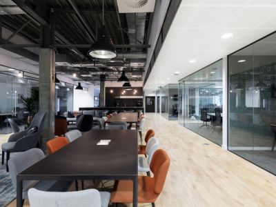 共享办公室-1500㎡-现代风效果图