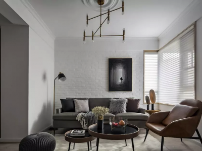 水天一色108平米现代三居室装修案例