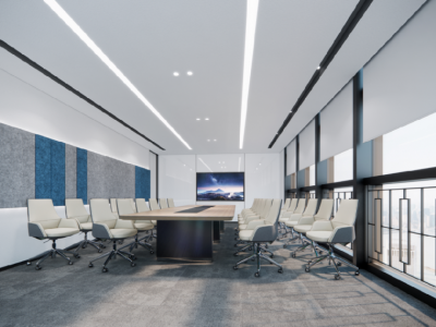 办公室-1700㎡-现代风效果图