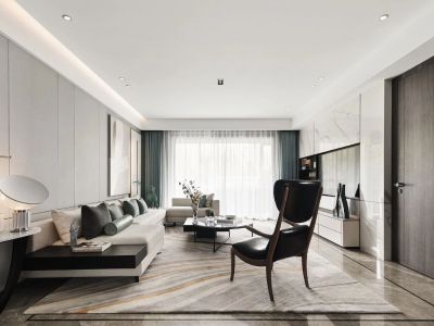 君临世纪-122㎡-简约风效果图