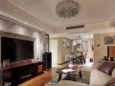 保利珑樾-116㎡-新中式风效果图