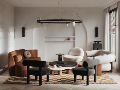 海伦湾-140㎡-简约风效果图