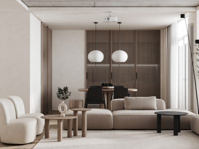 优越香格里-125㎡-极简风效果图