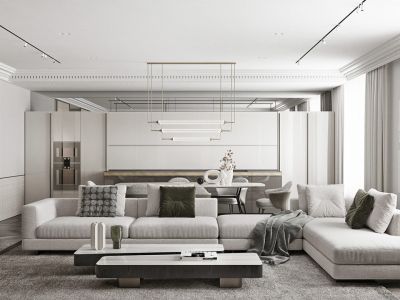 中澳春城-148㎡-轻奢风效果图