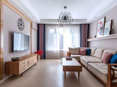 鲁商金悦城100平现代三居装修案例