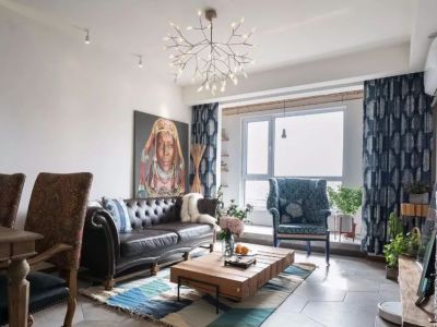 普村清河园88平米混搭二居装修案例