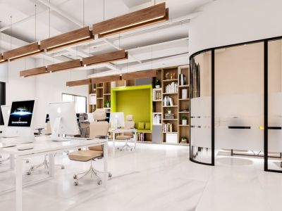 办公室-1000㎡-现代风效果图