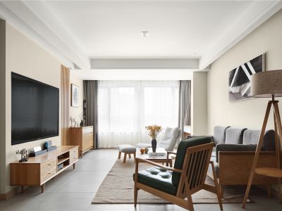 大华紫悦府-99㎡-日式风效果图