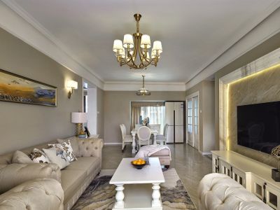 时代印记花园-124㎡-欧式风效果图