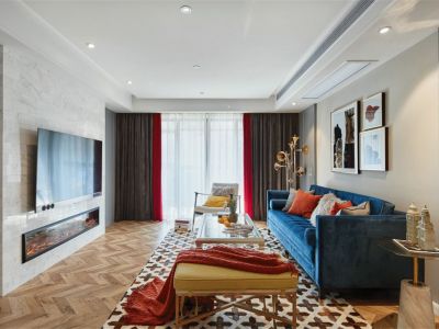 领南星河荣誉-127㎡-混搭风效果图