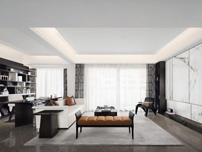 中海寰宇视界-135㎡-现代风效果图