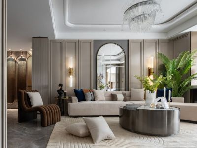 长安润璟-130㎡-现代风效果图