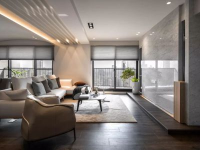 鲁商金悦城100平米现代极简三居装修案例