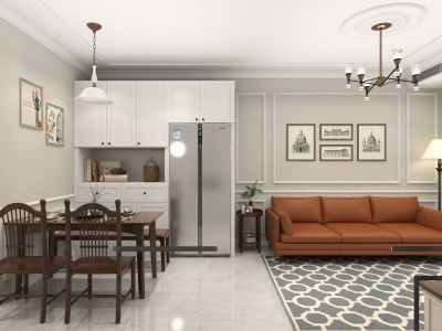 津铁泽苑-80㎡-美式风效果图