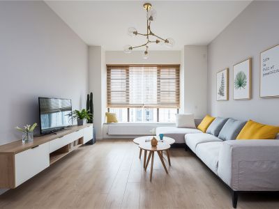 中骏天璟北欧风格107平米三室两厅装修案例