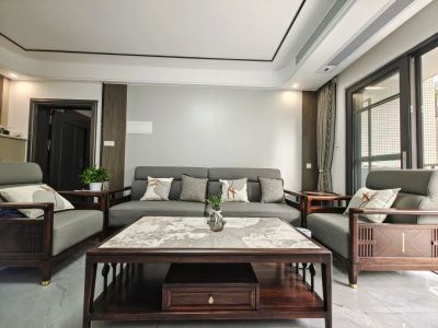 中骏柏景湾-140㎡-新中式风效果图