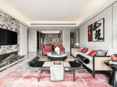 凯德山海连城-135㎡-新中式风效果图