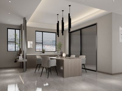 君悦府180平轻奢简约四居装修案例