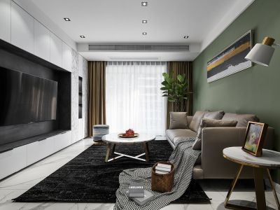 五矿招商鹭山府-99㎡-现代风效果图