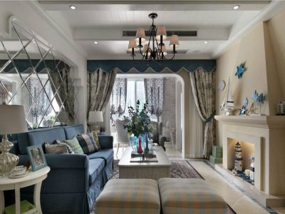 保利和光晨樾-127㎡-地中海风效果图