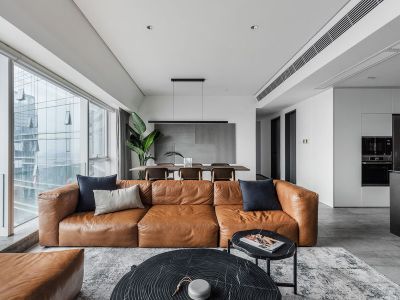 西港碧水湾-136㎡-现代风效果图