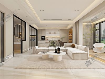 锦麟玖玺105平跃层奶油风格装修案例