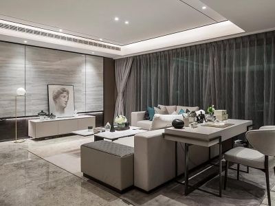 保利罗兰国际-98㎡-现代风效果图