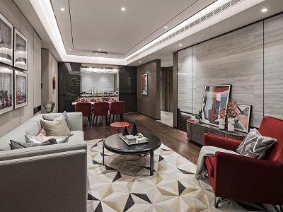 大华紫悦府-115㎡-轻奢风效果图