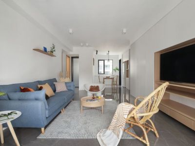 华安紫竹苑-88㎡-北欧风效果图