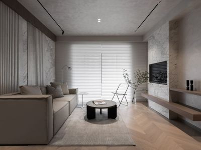 曲江美好时光-126㎡-简约风效果图