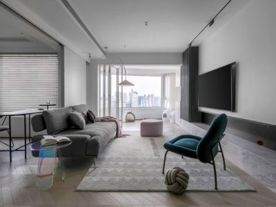 海伦国际-122㎡-简约风效果图