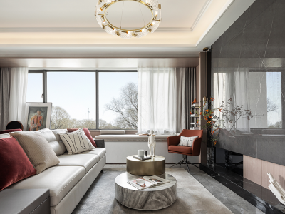 万科高新华府-115㎡-轻奢风效果图