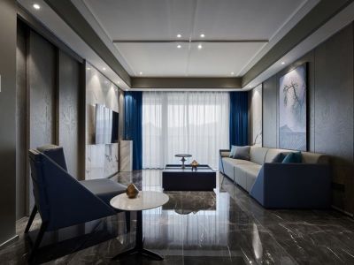 悦美国际-126㎡-现代风效果图