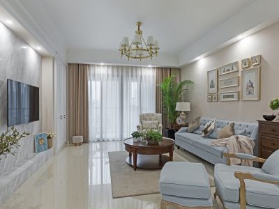 璞悦台-102㎡-美式风效果图