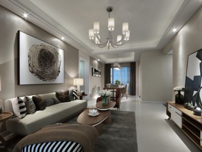 星河东悦湾-128㎡-现代风效果图