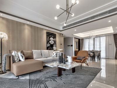 万科高新华府-132㎡-轻奢风效果图