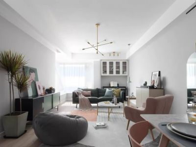 新希望锦悦楠庭-108㎡-现代风效果图