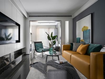 金科美湖湾78平现代风格二居室装修案例