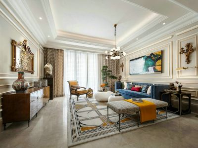 时代香海彼岸-129㎡-新古典风效果图