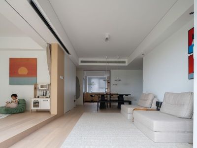 中梁首府120平现代风格三居室装修案例