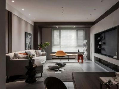 海亮幸福里-98㎡-现代风效果图