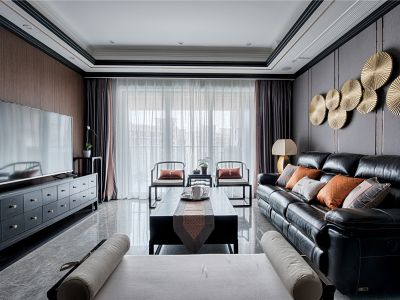 合景朗云花园-114㎡-中式风效果图