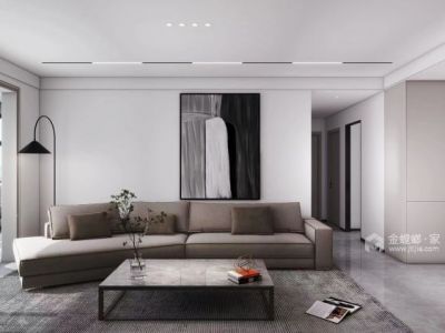 华润半山悦景130㎡三居室现代轻奢装修案例