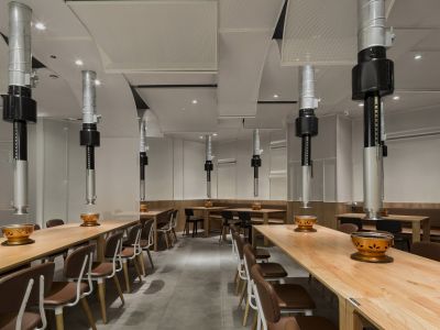 烤肉店装修-120㎡-现代风效果图
