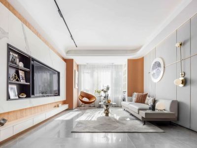 旭辉曜玥湾-102㎡-轻奢风效果图