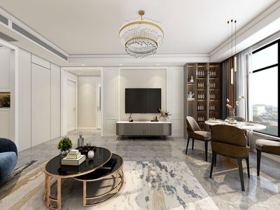 东湖湾小区-138㎡-奢华风效果图